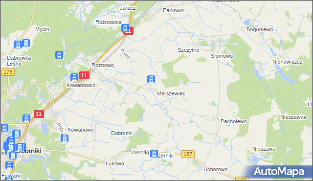 mapa Marszewiec, Marszewiec na mapie Targeo