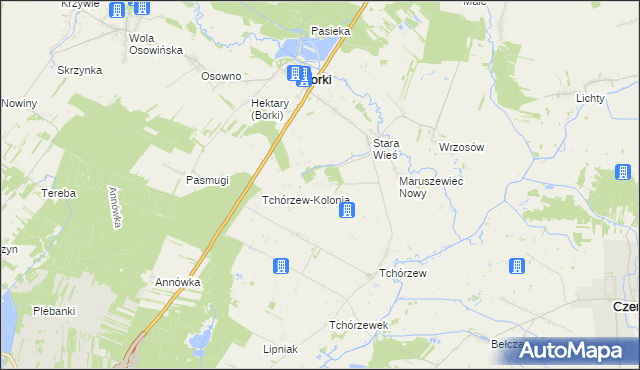 mapa Maruszewiec, Maruszewiec na mapie Targeo