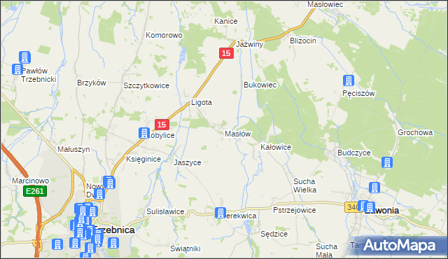 mapa Masłów, Masłów na mapie Targeo