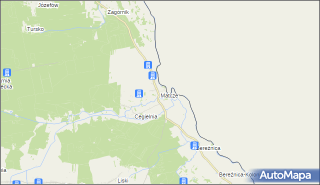 mapa Matcze, Matcze na mapie Targeo