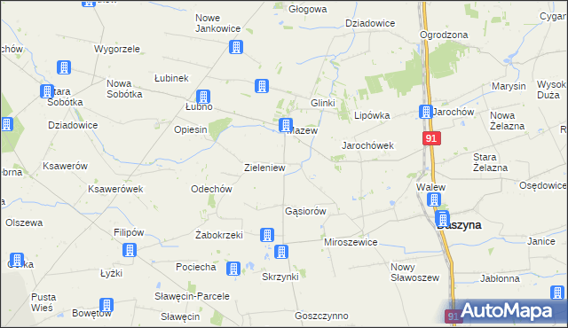 mapa Mazew-Kolonia, Mazew-Kolonia na mapie Targeo