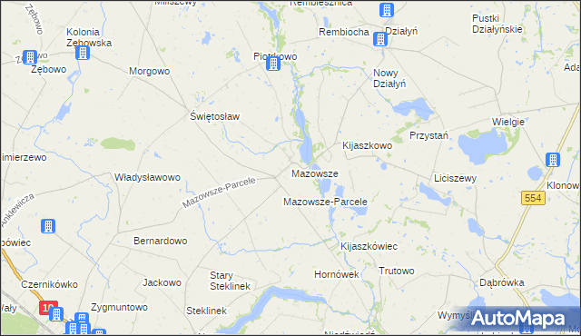 mapa Mazowsze, Mazowsze na mapie Targeo