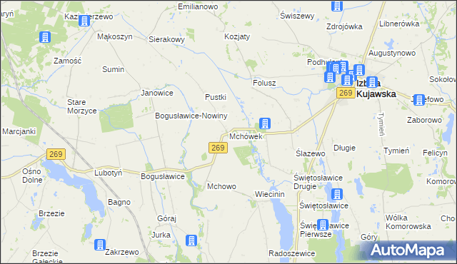 mapa Mchówek, Mchówek na mapie Targeo