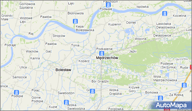 mapa Mędrzechów, Mędrzechów na mapie Targeo
