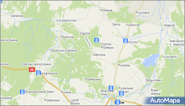 mapa Mełchów, Mełchów na mapie Targeo