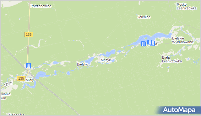 mapa Mężyk, Mężyk na mapie Targeo