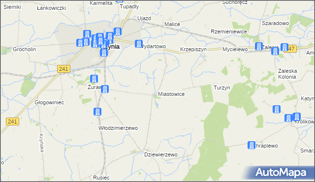 mapa Miastowice, Miastowice na mapie Targeo
