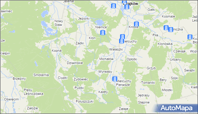 mapa Michałów gmina Czajków, Michałów gmina Czajków na mapie Targeo