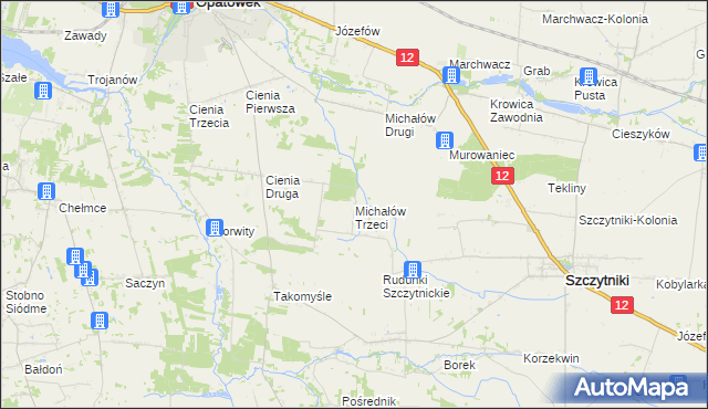mapa Michałów Trzeci, Michałów Trzeci na mapie Targeo