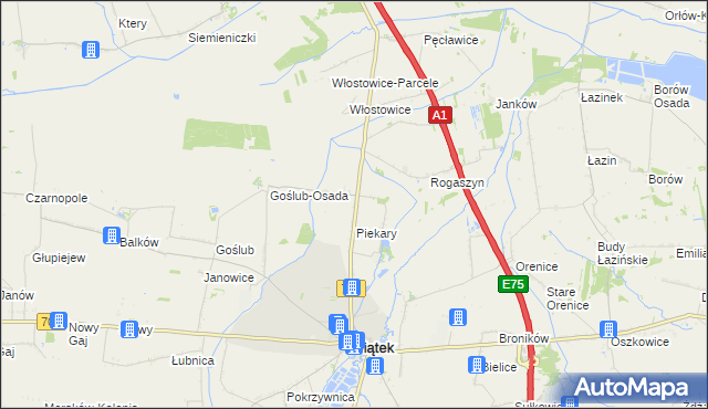 mapa Michałówka gmina Piątek, Michałówka gmina Piątek na mapie Targeo
