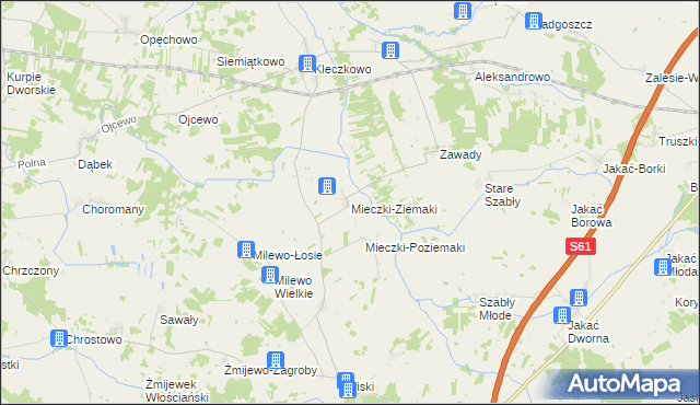mapa Mieczki-Ziemaki, Mieczki-Ziemaki na mapie Targeo