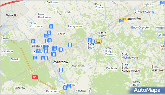 mapa Międzyborów, Międzyborów na mapie Targeo