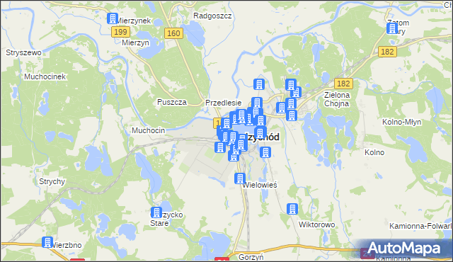 mapa Międzychód, Międzychód na mapie Targeo