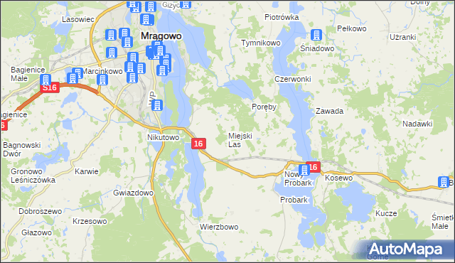 mapa Miejski Las, Miejski Las na mapie Targeo