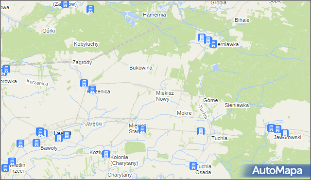 mapa Miękisz Nowy, Miękisz Nowy na mapie Targeo