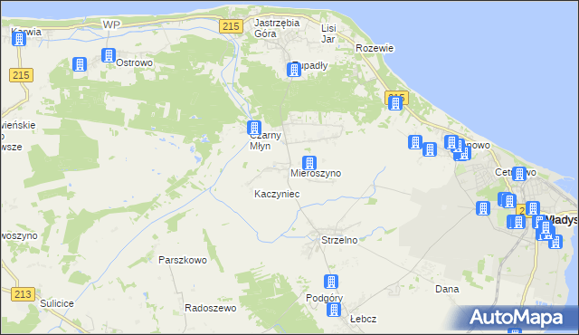 mapa Mieroszyno, Mieroszyno na mapie Targeo