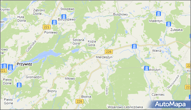 mapa Mierzeszyn, Mierzeszyn na mapie Targeo