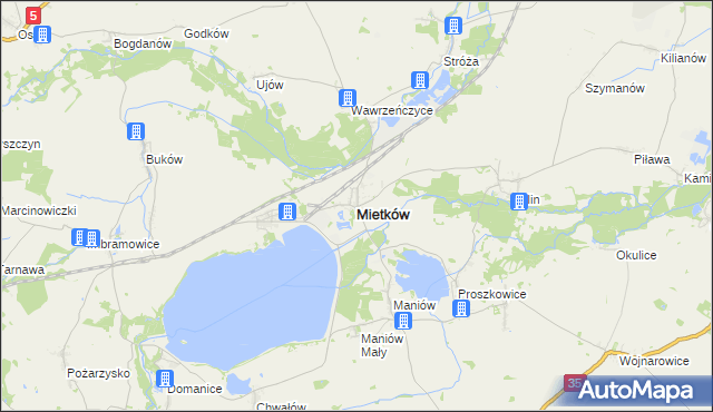 mapa Mietków, Mietków na mapie Targeo