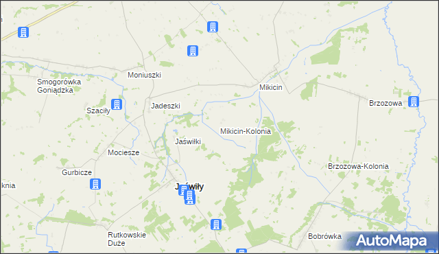 mapa Mikicin-Kolonia, Mikicin-Kolonia na mapie Targeo