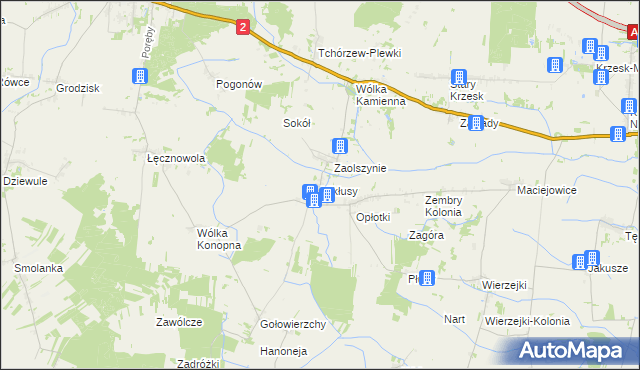 mapa Mikłusy, Mikłusy na mapie Targeo