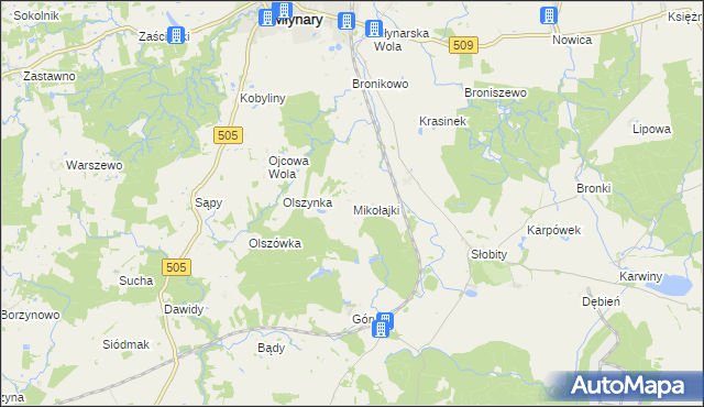 mapa Mikołajki gmina Młynary, Mikołajki gmina Młynary na mapie Targeo