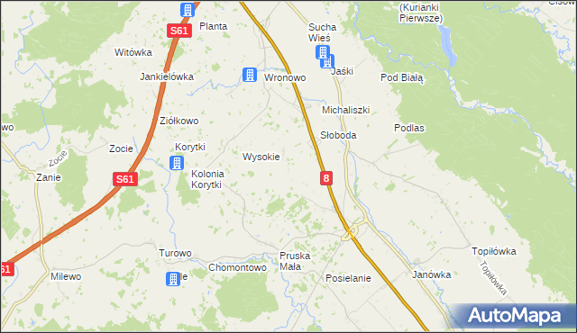 mapa Mikołajówek gmina Augustów, Mikołajówek gmina Augustów na mapie Targeo