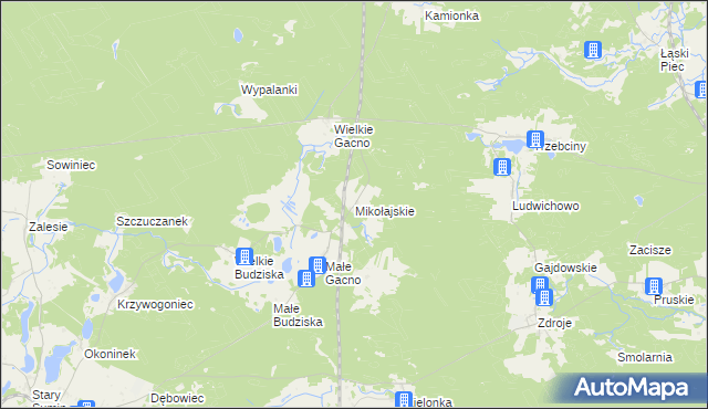 mapa Mikołajskie, Mikołajskie na mapie Targeo