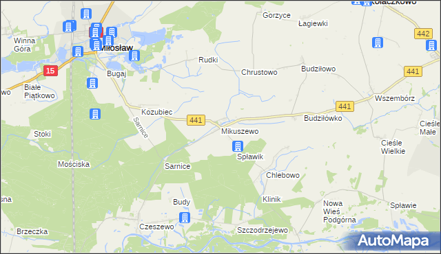 mapa Mikuszewo, Mikuszewo na mapie Targeo