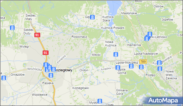 mapa Miłość, Miłość na mapie Targeo