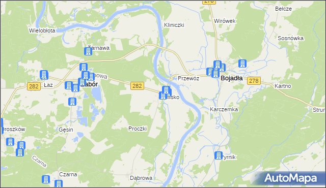 mapa Milsko, Milsko na mapie Targeo