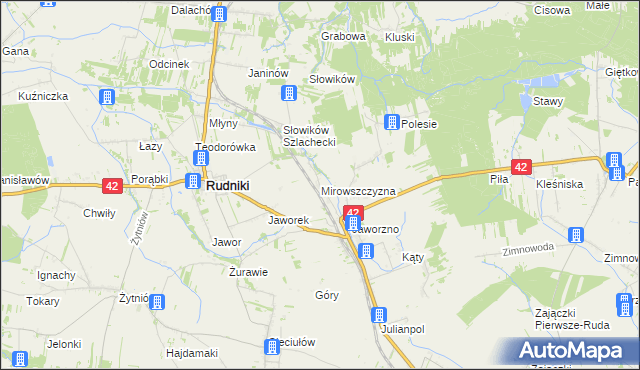 mapa Mirowszczyzna, Mirowszczyzna na mapie Targeo