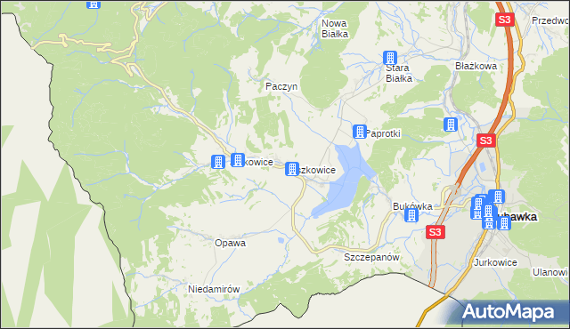 mapa Miszkowice, Miszkowice na mapie Targeo