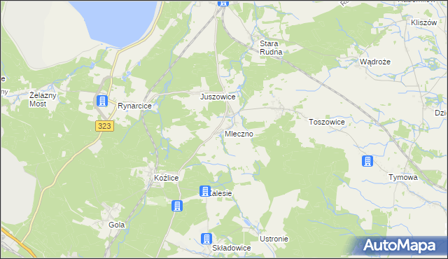 mapa Mleczno, Mleczno na mapie Targeo