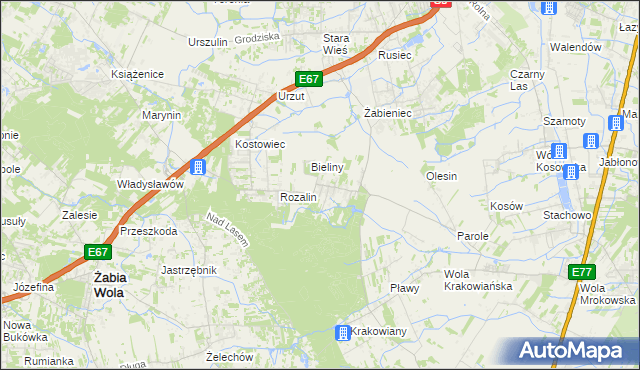 mapa Młochów, Młochów na mapie Targeo