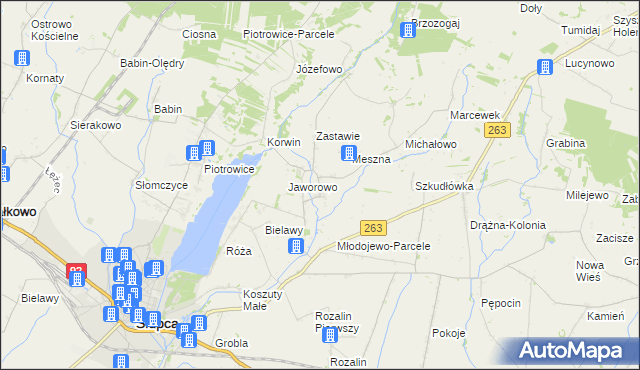 mapa Młodojewo, Młodojewo na mapie Targeo