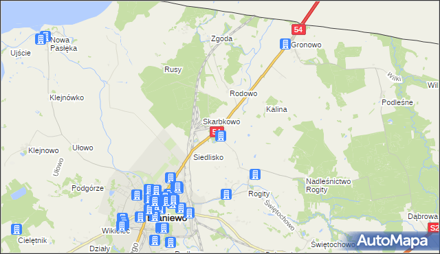 mapa Młoteczno, Młoteczno na mapie Targeo