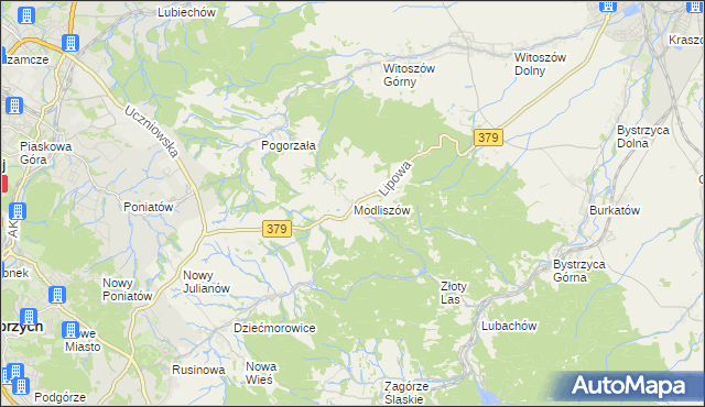 mapa Modliszów, Modliszów na mapie Targeo