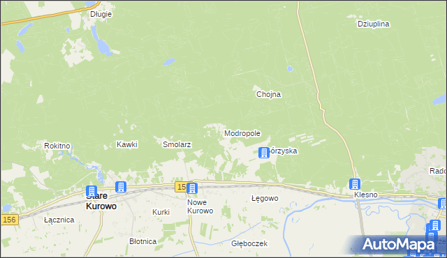 mapa Modropole, Modropole na mapie Targeo