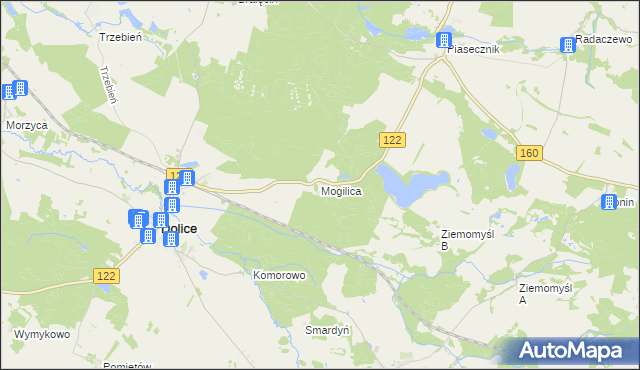 mapa Mogilica, Mogilica na mapie Targeo