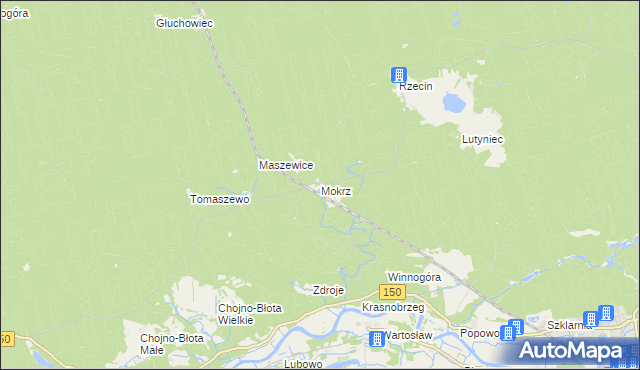 mapa Mokrz, Mokrz na mapie Targeo