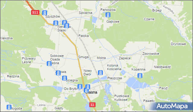 mapa Molna, Molna na mapie Targeo