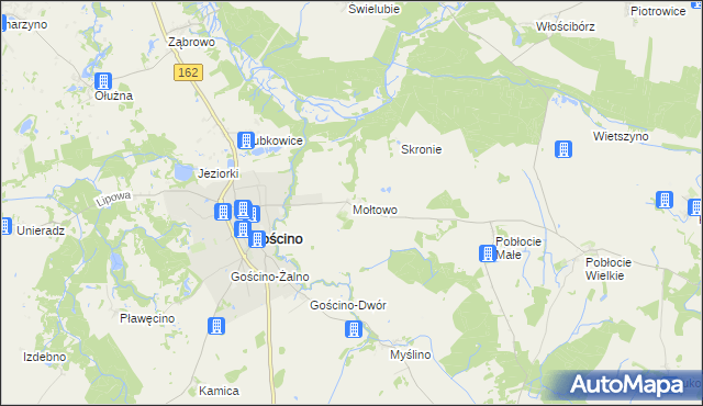 mapa Mołtowo, Mołtowo na mapie Targeo