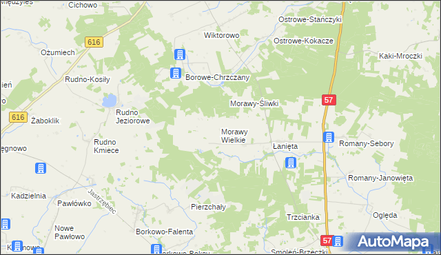 mapa Morawy Wielkie, Morawy Wielkie na mapie Targeo