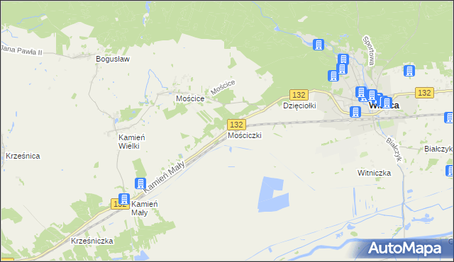 mapa Mościczki, Mościczki na mapie Targeo