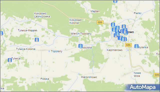 mapa Mościska gmina Michałowo, Mościska gmina Michałowo na mapie Targeo