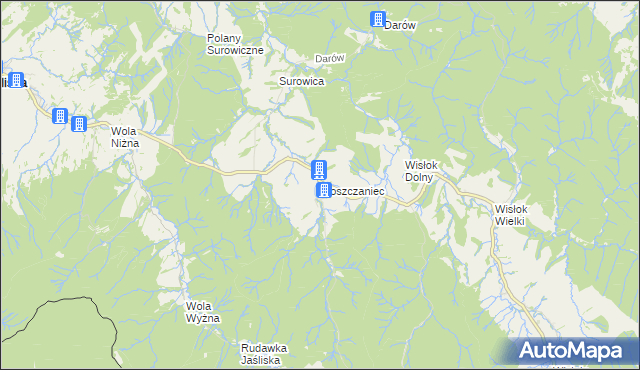 mapa Moszczaniec, Moszczaniec na mapie Targeo