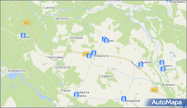mapa Motarzyno, Motarzyno na mapie Targeo