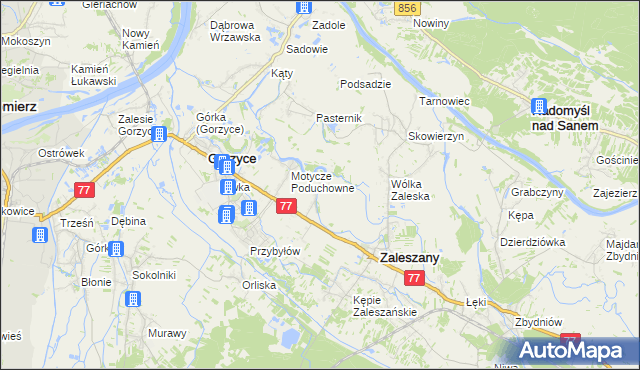 mapa Motycze Szlacheckie, Motycze Szlacheckie na mapie Targeo