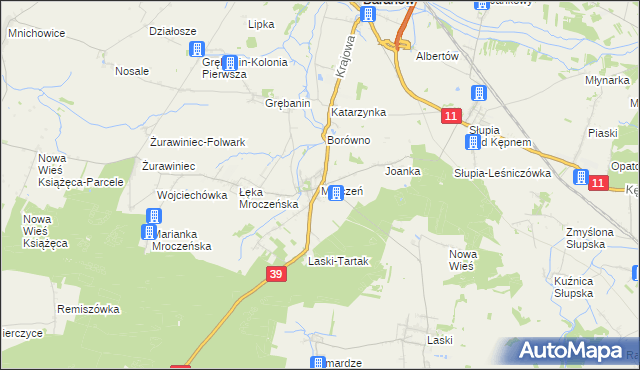 mapa Mroczeń, Mroczeń na mapie Targeo