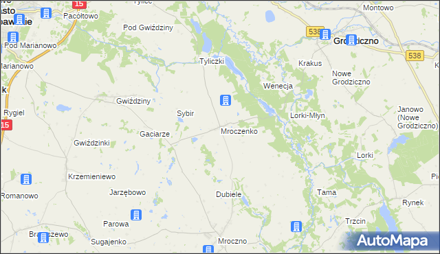 mapa Mroczenko, Mroczenko na mapie Targeo